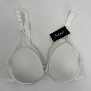 FREDRICKS OF HOLLYWOOD Bra Womens 34 DD White Underwire NEW Padded Mesh Trim